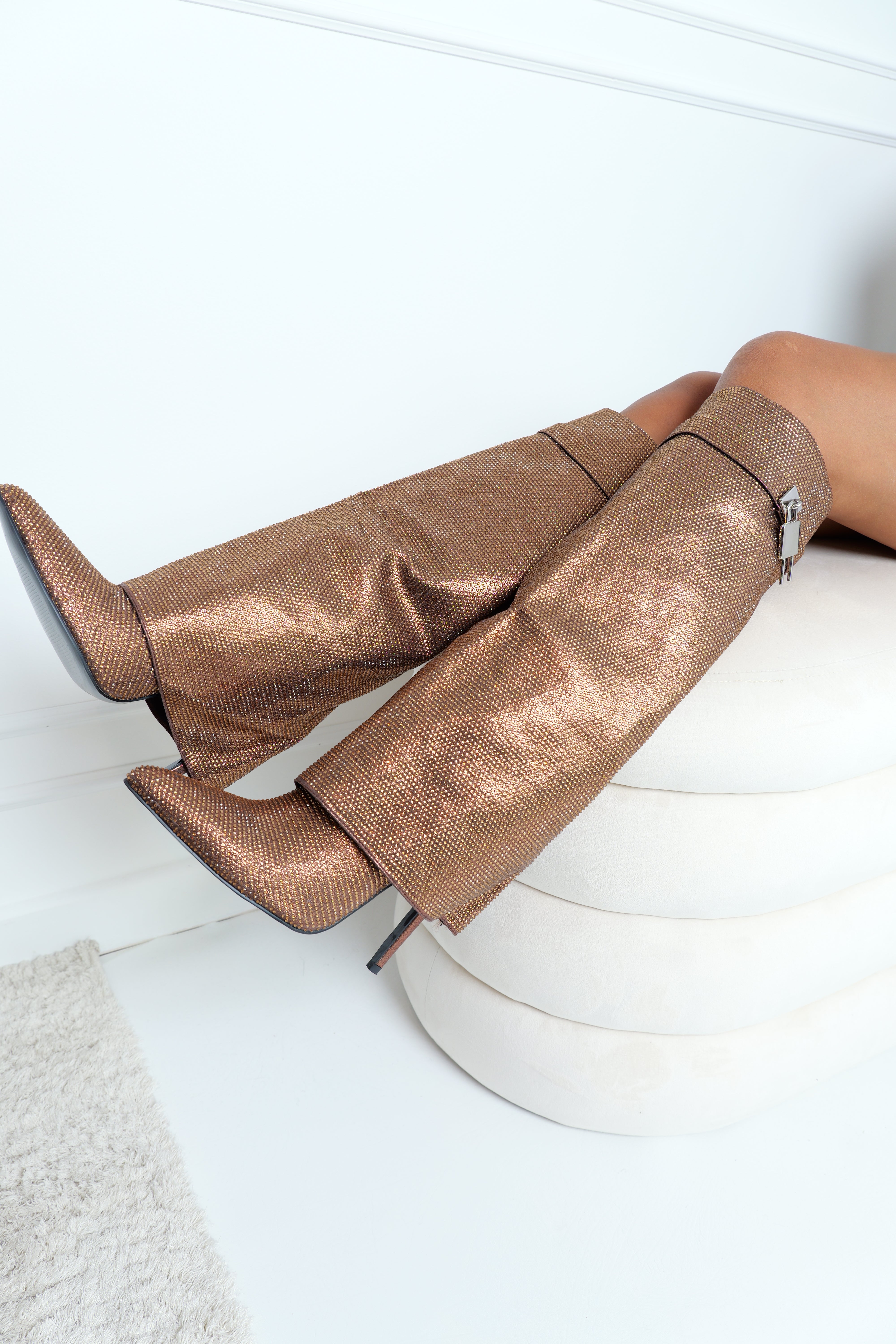 Bottes à talons - strass